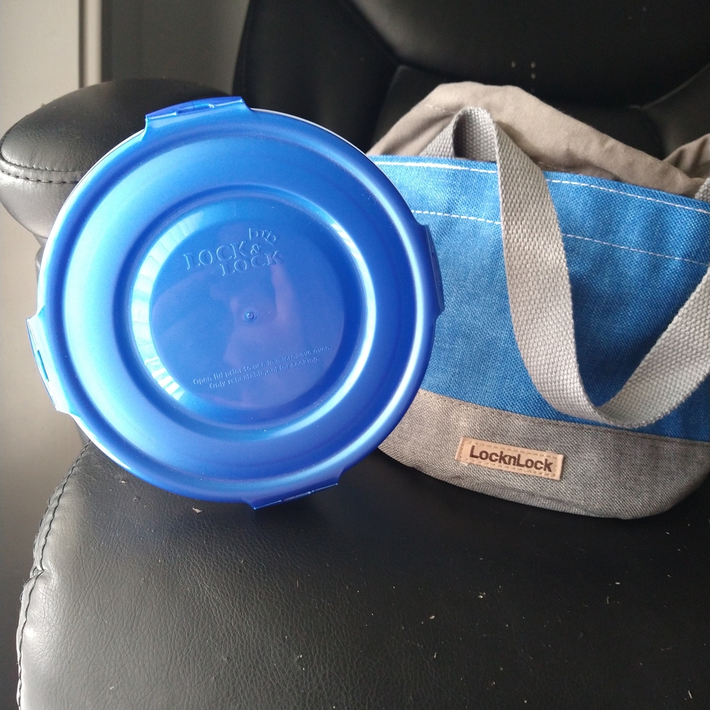 Blue Food Storage Container with Tote New! Comes With Free Gift 🎁